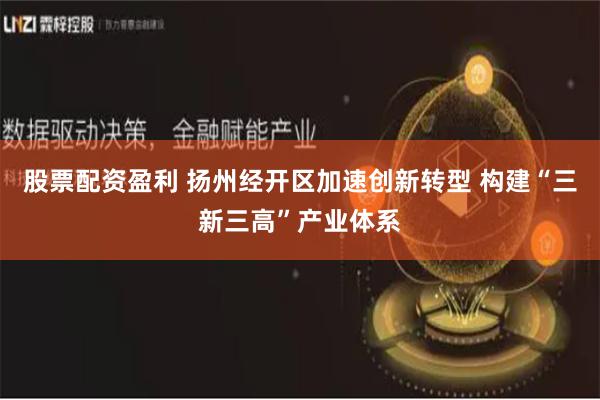 股票配资盈利 扬州经开区加速创新转型 构建“三新三高”产业体系